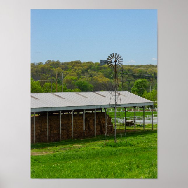Country Windmühle Poster (Vorne)
