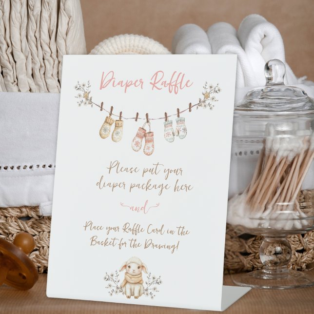 Country Winter Boho Baby Girl Diaper Raffle Sockelschild (Von Creator hochgeladen)