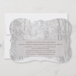 Country Winter Snow Forest Hochzeit Einladung