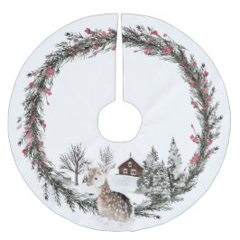 Country Winter Wonderland, Baby Deh, Rustikal, Polyester Weihnachtsbaumdecke