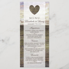 Country Wood Heart Menü Menükarte