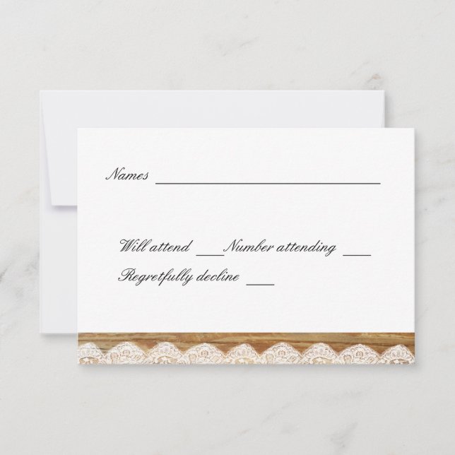 Country Wood Sunflower UAwg RSVP Karte (Vorderseite)