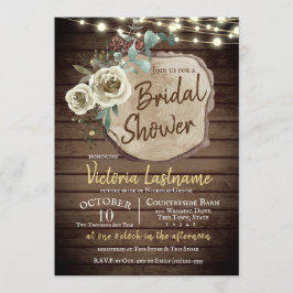 Country Wood Tree Slice rustikale String Lights Einladung