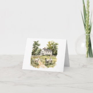 Country-Zuhause mit Sheep BLANK Karte