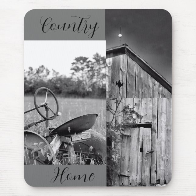 "Country Zuhause" Traktor Barn Collage Mousepad (Vorne)