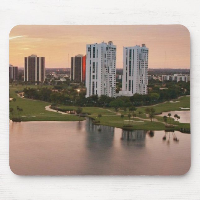 Countryklub am Sonnenuntergang, Aventura, Florida Mousepad (Vorne)
