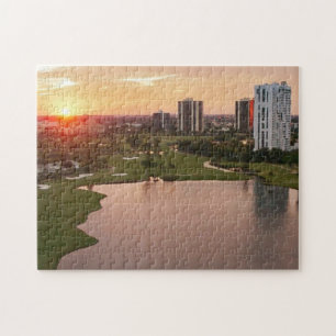 Countryklub am Sonnenuntergang, Aventura, Florida Puzzle