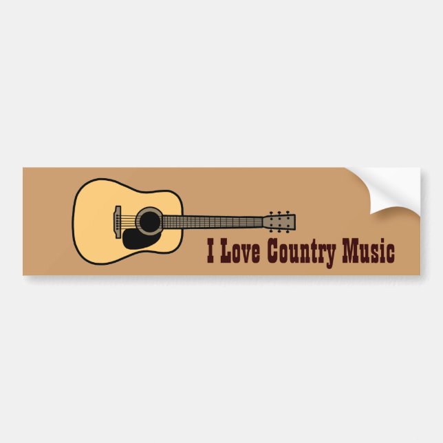 Countrymusik Autoaufkleber (Vorne)