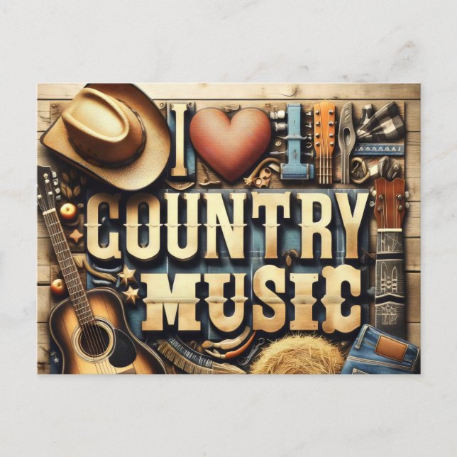 Countrymusik. Postkarte (Vorderseite)