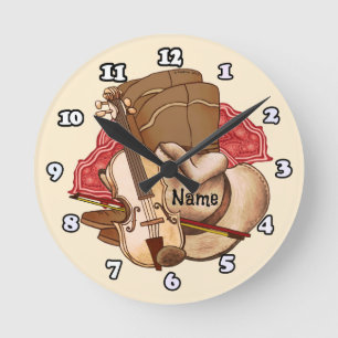 Countrymusik runde wanduhr
