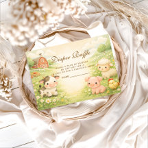 Countryside Barnyard Baby Shower Diapper Raffle