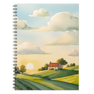 Countryside Sunset Hills Notebook Notizblock