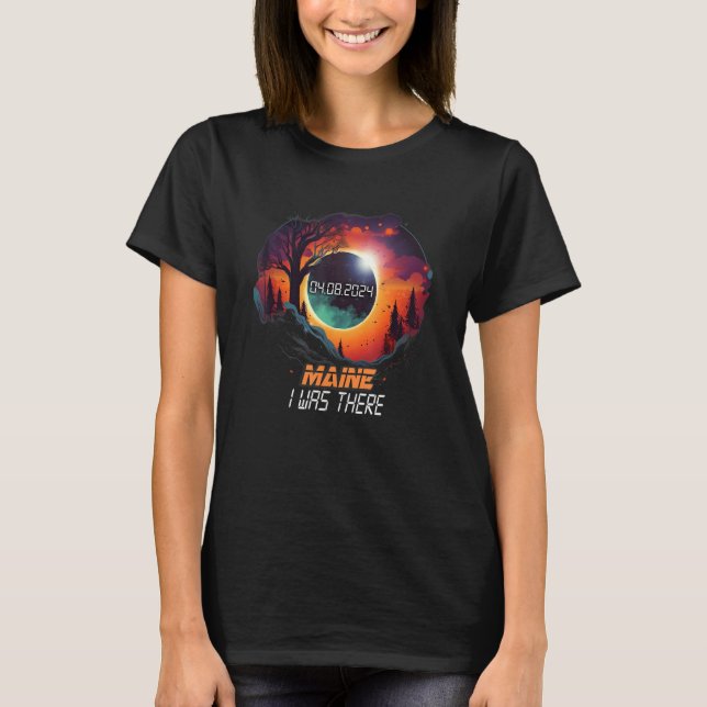 Countryside Total Solar Eclipse 2024 Maine T-Shirt (Vorderseite)