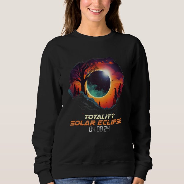 Countryside Total Solar Eclipse 2024 Totality Sweatshirt (Vorderseite)