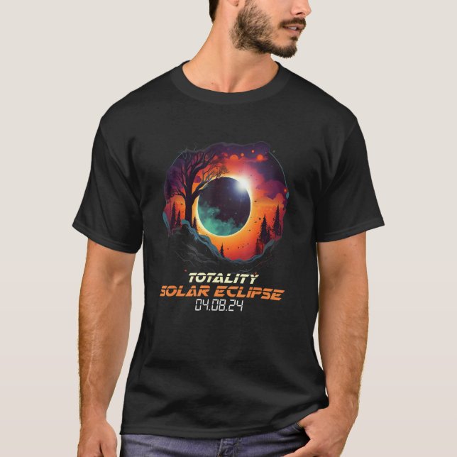 Countryside Total Solar Eclipse 2024 Totality T-Shirt (Vorderseite)