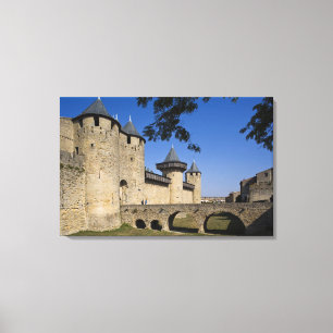 Counts Castle, Carcassonne, Aude, Languedoc, Leinwanddruck
