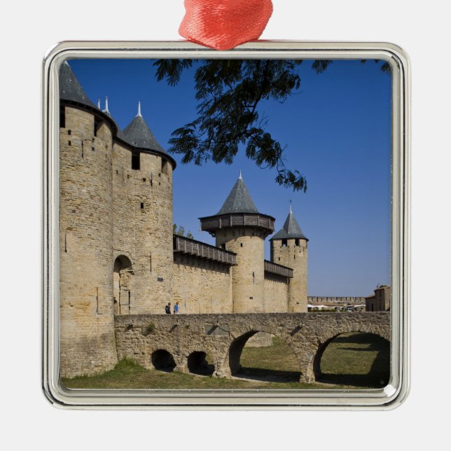 Counts Castle, Carcassonne, Aude, Languedoc, Ornament Aus Metall (Vorne)