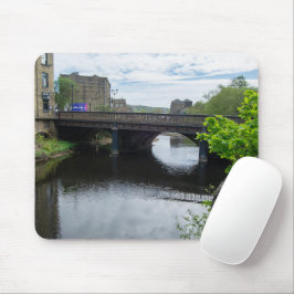 County Bridge und der River Calder, Sowerby Bridge Mousepad