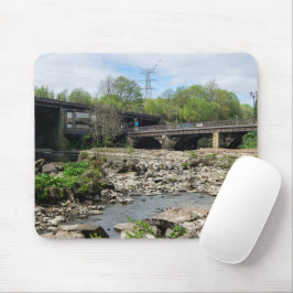 County Bridge und der River Calder, Sowerby Bridge Mousepad