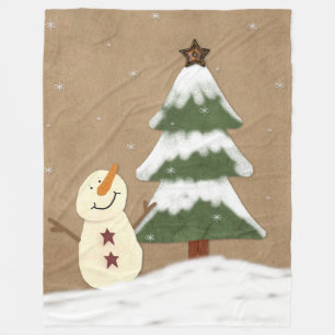 County Christmas Tree Fleece Blanket