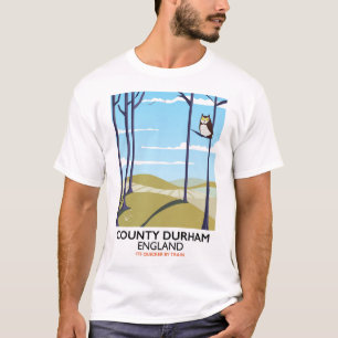County Durham, England Zugposter T-Shirt