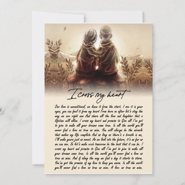 Coupé| Für meine Seeleute überquere ich mein Herz Einladung (Vorderseite)