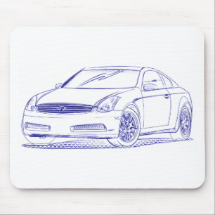 Coupé-Skizze Inf G35 Mousepad