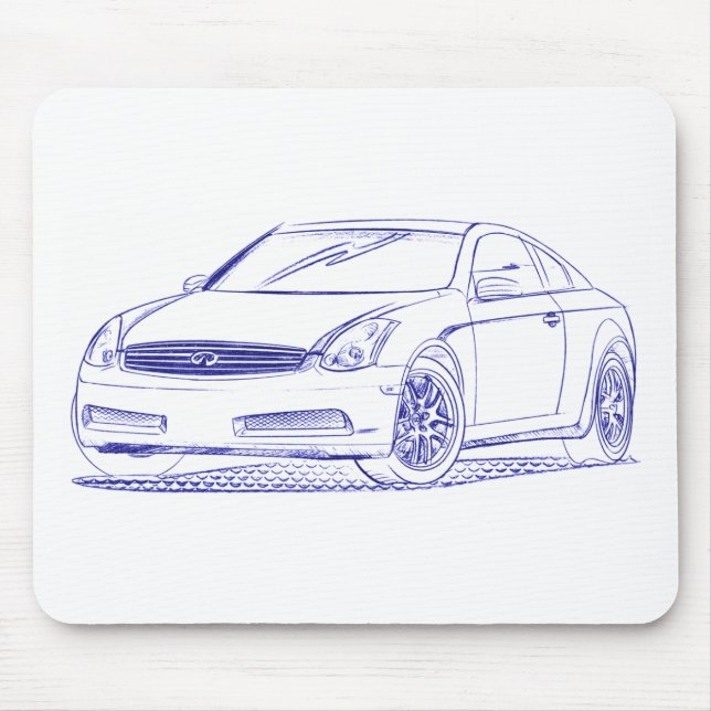 Coupé-Skizze Inf G35 Mousepad (Vorne)
