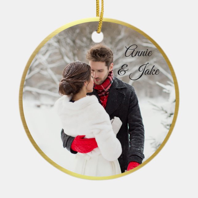 Coupels erste Weihnachtsfeier Keramik Ornament (Vorne)