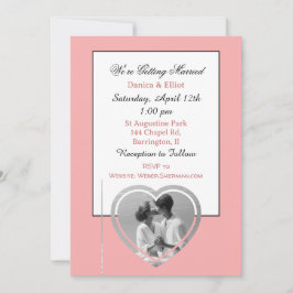 Coupels Minimalistisches Foto Elegant Wedding Invi Einladung