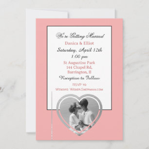 Coupels Minimalistisches Foto Elegant Wedding Invi Einladung