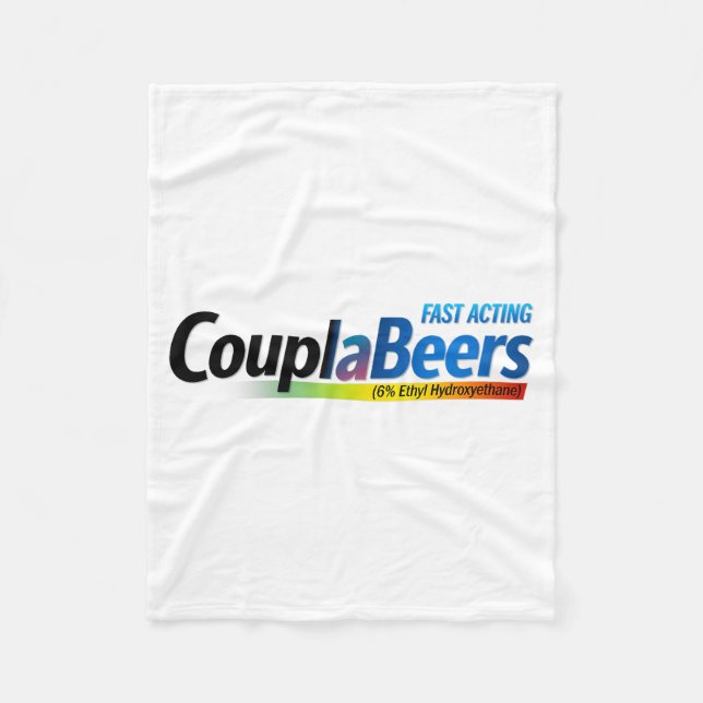 Couplabeers Couple Of Beers Funny Meme Fast Acting Fleecedecke (Vorderseite)