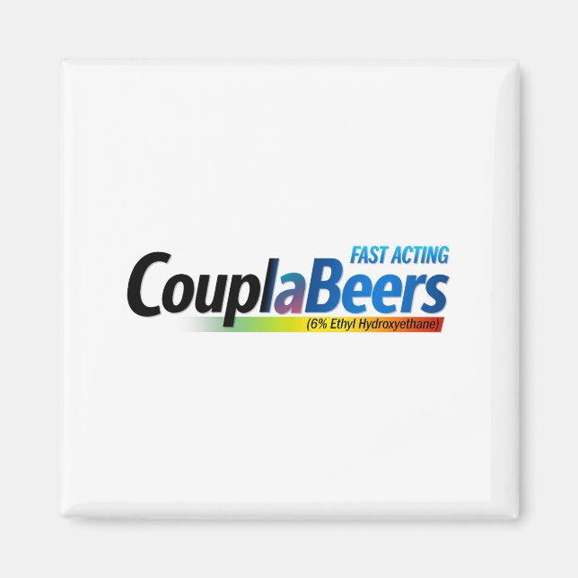 Couplabeers Couple Of Beers Funny Meme Fast Acting Magnet (Vorne)