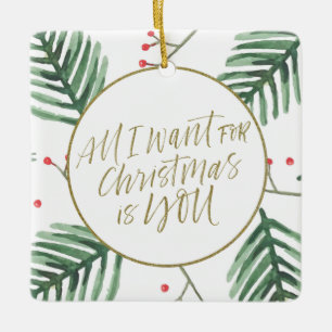 Couple Alles, was ich zu Weihnachten Gewollt habe, Keramikornament