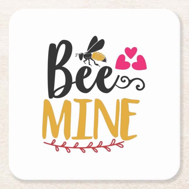 Couple Art Bee Mine Rechteckiger Pappuntersetzer (Vorderseite)