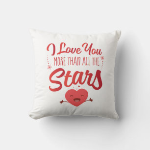 Couple Art I Liebe Sie mehr als alle Sterne Kissen