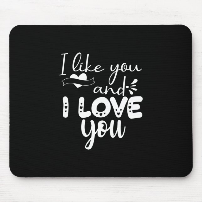 Couple Art I like You und I Liebe You Mousepad (Vorne)
