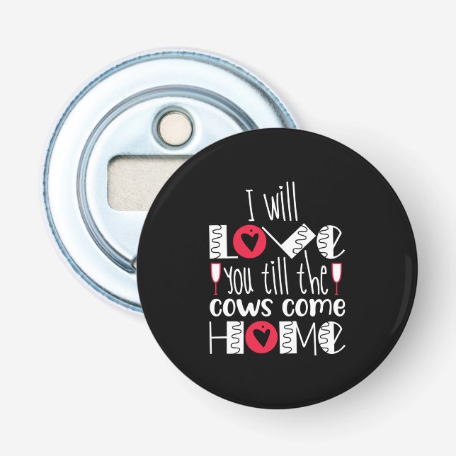 Couple Art I Will Liebe You Flaschenöffner (Vorderseite)