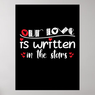 Couple Art ist unsere Liebe in den Sternen geschri Poster