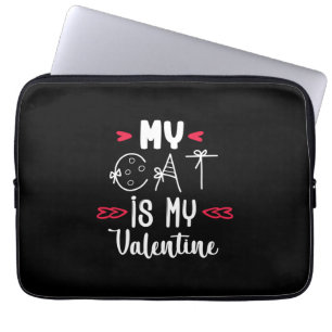 Couple Art meine Katze ist mein Valentine Laptopschutzhülle