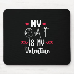 Couple Art meine Katze ist mein Valentine Mousepad