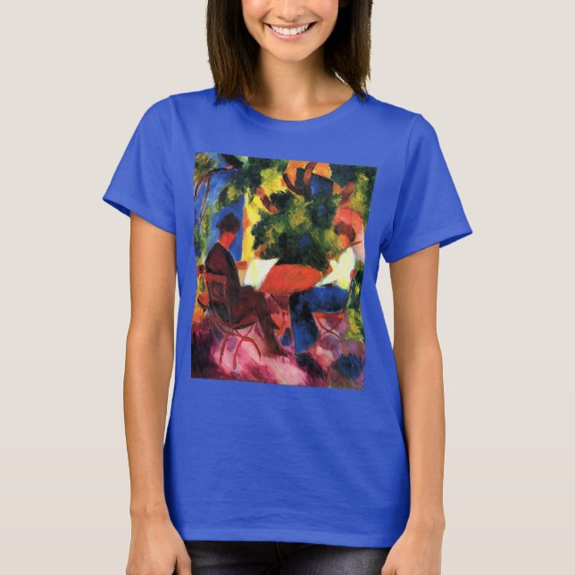 Couple at at Garden Table by August Macke T-Shirt (Vorderseite)