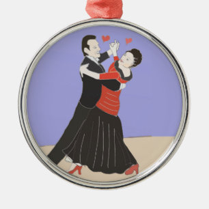 Couple Ballroom Dancing, Ornament Aus Metall