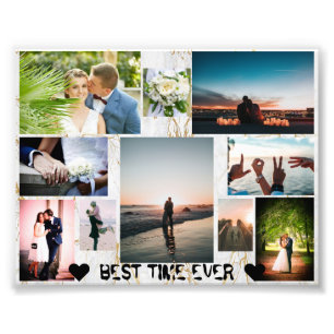 Couple BEST TIME JE Personalisiert Collage Poster