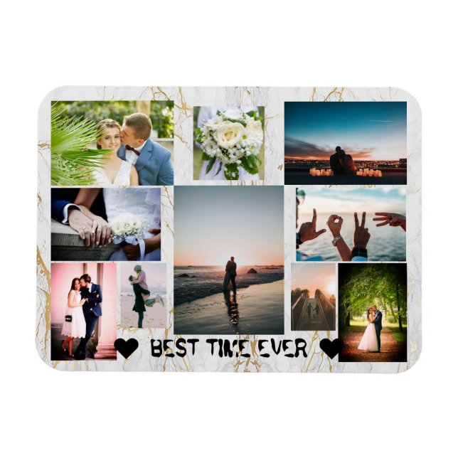 Couple BEST TIME JE Personalisiert Valentinstag Magnet (Horizontal)
