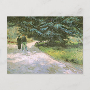 Couple & Blue Fir Tree Van Gogh Fine Art Postkarte