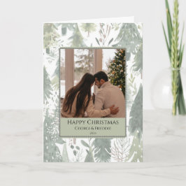 Couple Christmas Card -Woodland Festive Karte