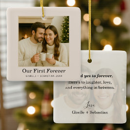 Couple Christmas Photo Personalized Keepsake Keramikornament