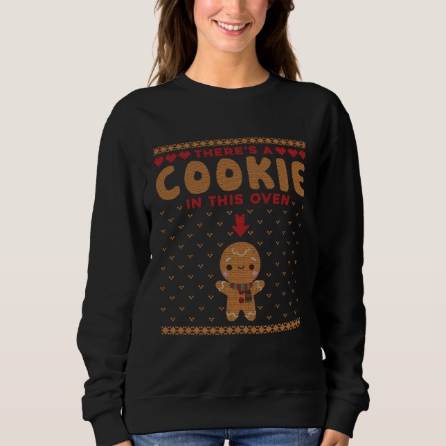 Couple Cookies In The Oven Ugly Christmas Matching Sweatshirt (Vorderseite)