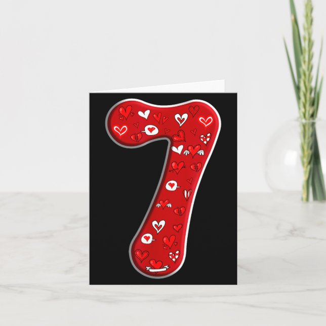 Couple Costume Duo 67 Meme Six Seven Number 7 Vale Karte (Vorderseite)